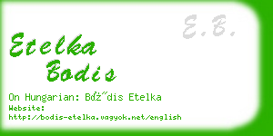 etelka bodis business card